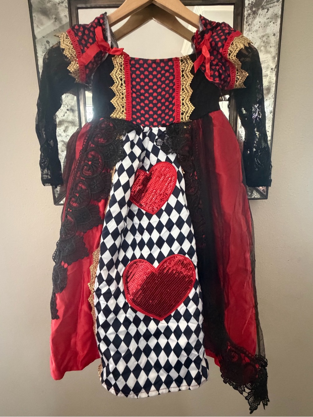 Trish Scully Queen of Hearts Costume Dress - Size 3